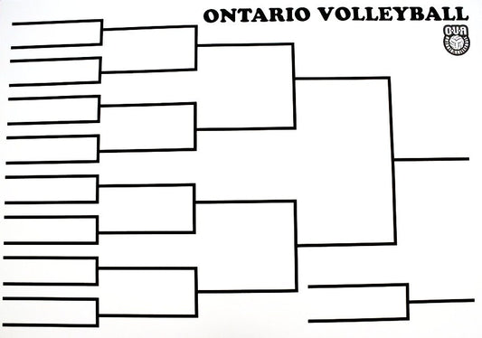 SS-004 OVA Laminated Volleyball 12 Team Bracket Boards